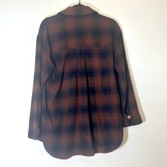 Madewell shirt jacket in Gelston shacket oversized plaid flannel size small - Picture 5 of 16